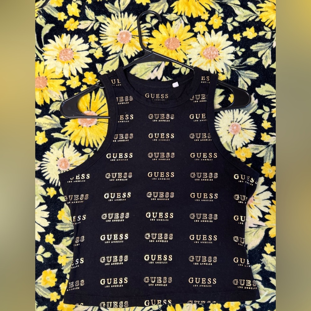 Cute Guess tank top Black&Gold Medium